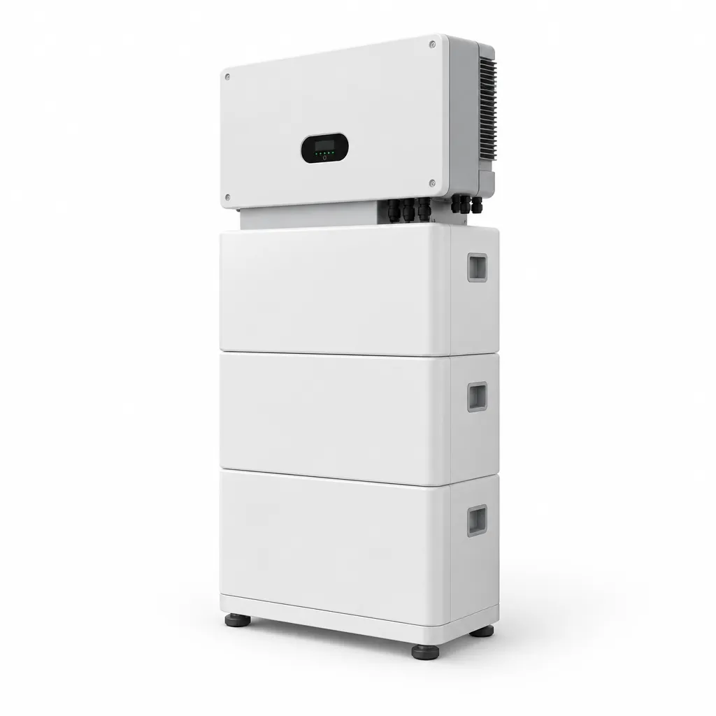Système de stockage modulaire Anker Solix sur fond blanc.